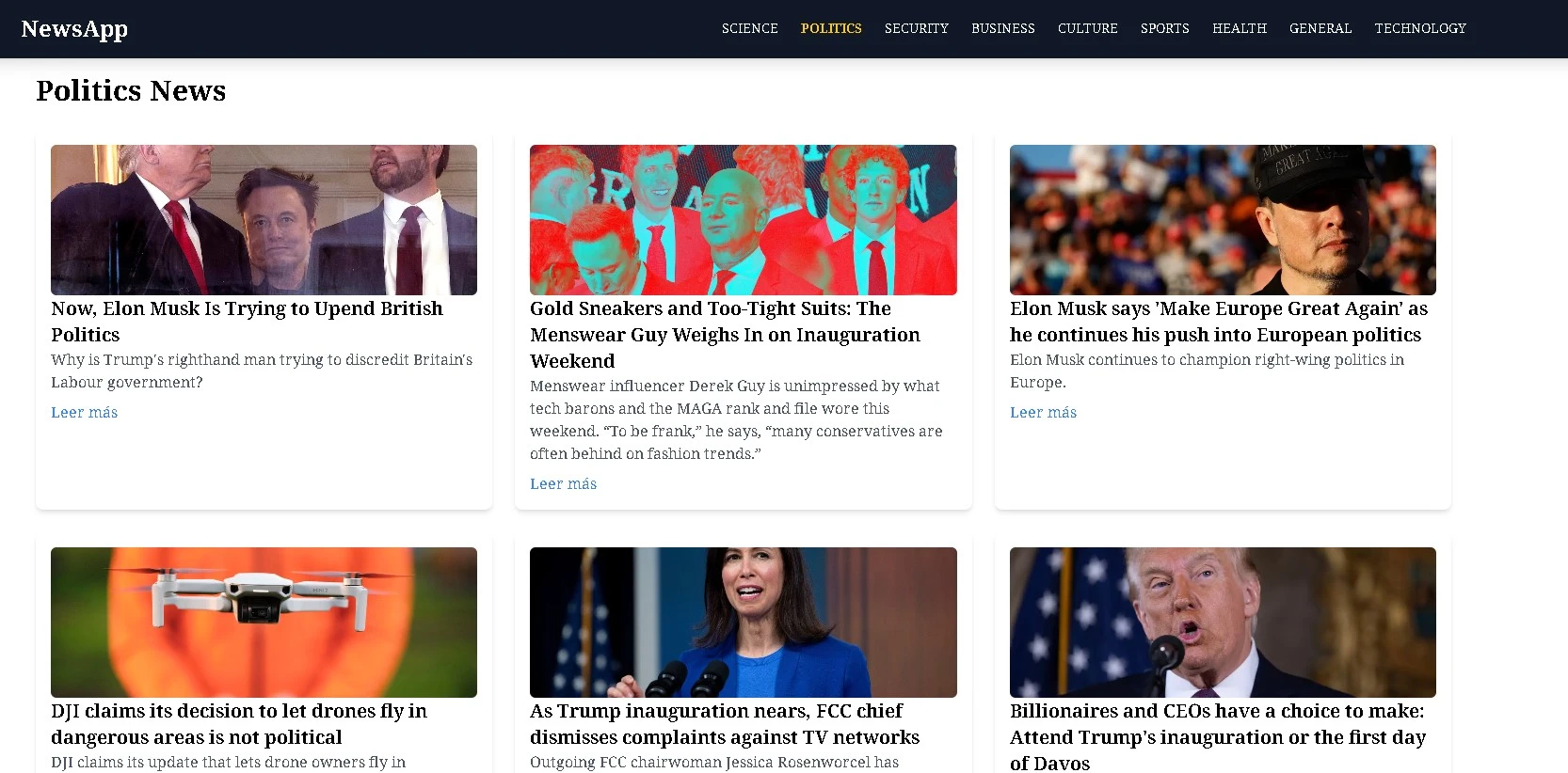 Web de noticias