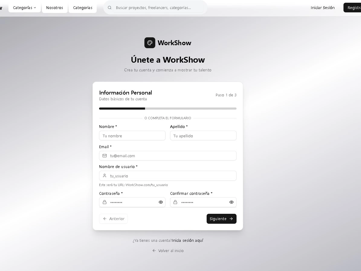 WorkShow - Red Social Freelance