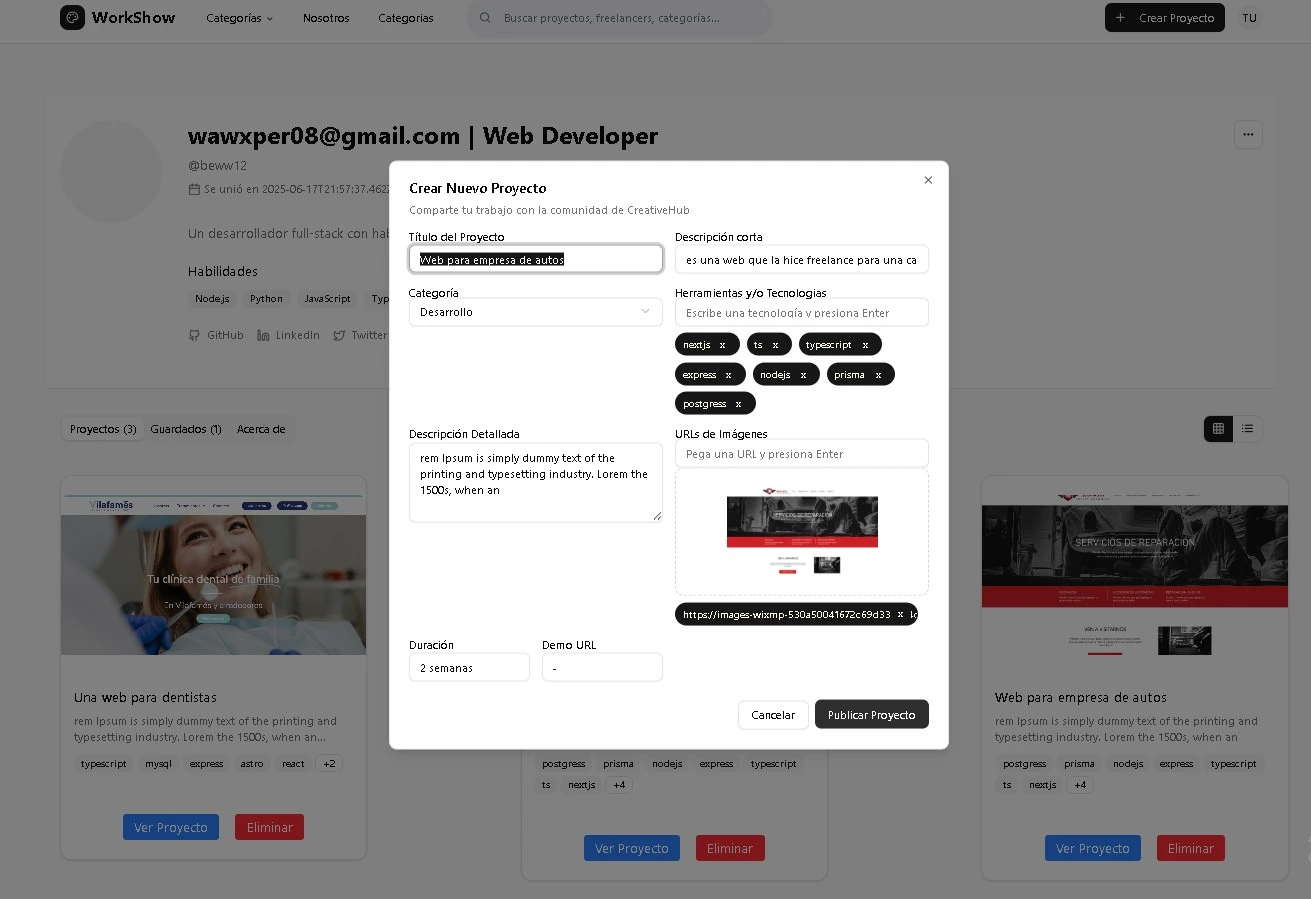 WorkShow - Red Social Freelance